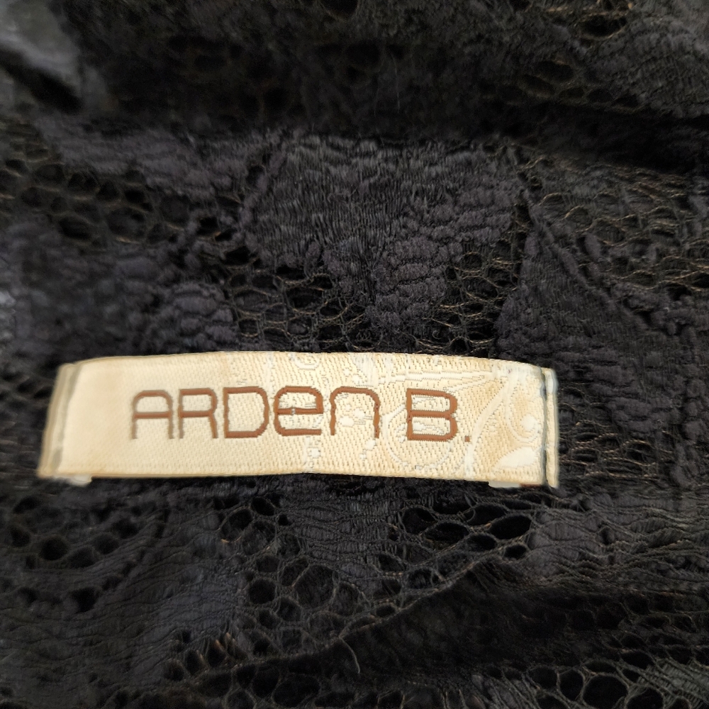 Arden B Black Lace Bodycon Collared Mini Dress - Picture 4 of 9